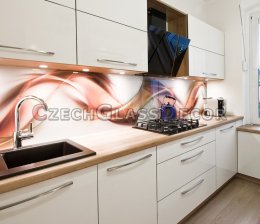 sklo v kuchyni na zdi za linkou vektorova grafika